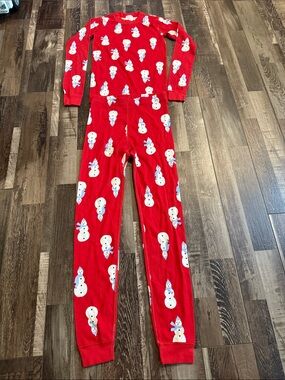 Hanna Andersson Red Snowman Kids Pajama‎ Set